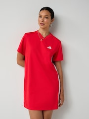 adidas Red 3-Stripes Shift Dress - Image 1 of 6