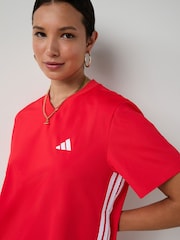 adidas Red 3-Stripes Shift Dress - Image 5 of 6