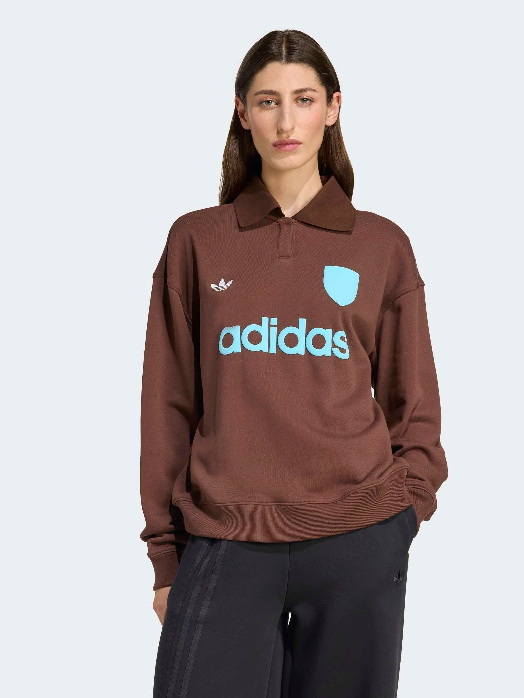 Buy adidas Brown Knit Full Length Jumper from the Next UK online shop