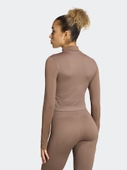 adidas Brown We Knit Jacket - Image 2 of 6