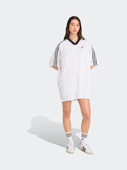 adidas Originals White Jacquard Dress - Image 1 of 6