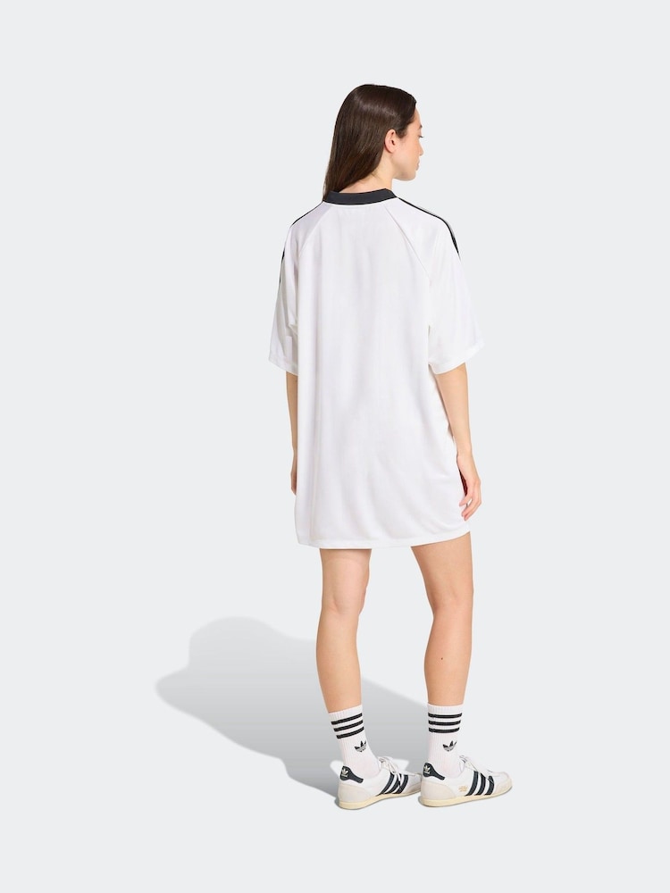 adidas Originals White Jacquard Dress - Image 2 of 6