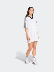 adidas Originals White Jacquard Dress - Image 3 of 6