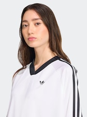 adidas Originals White Jacquard Dress - Image 4 of 6