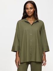 Triumph Boyfriend Green Summer Wear 100% Cotton Shirt - Image 1 of 5