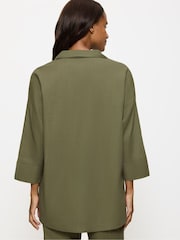 Triumph Boyfriend Green Summer Wear 100% Cotton Shirt - Image 2 of 5