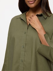 Triumph Boyfriend Green Summer Wear 100% Cotton Shirt - Image 3 of 5