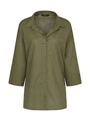 Triumph Boyfriend Green Summer Wear 100% Cotton Shirt - Image 5 of 5