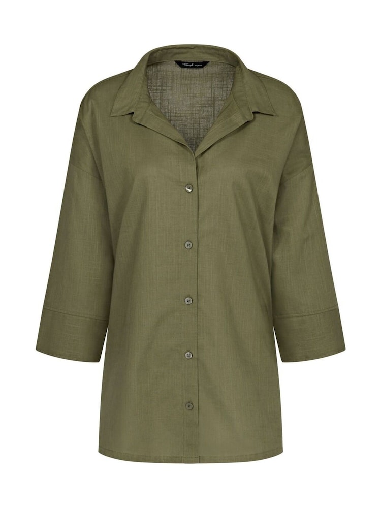 Triumph Boyfriend Green Summer Wear 100% Cotton Shirt - Image 5 of 5