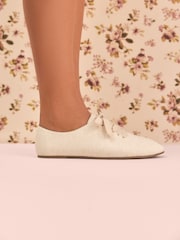 Natural Tabitha Simmons x Next Dilly Round Toe Lace Up Slim Jazz Shoes - Image 2 of 9
