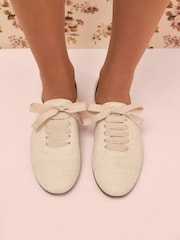 Natural Tabitha Simmons x Next Dilly Round Toe Lace Up Slim Jazz Shoes - Image 3 of 9