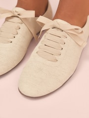 Natural Tabitha Simmons x Next Dilly Round Toe Lace Up Slim Jazz Shoes - Image 5 of 9