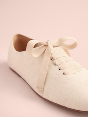 Natural Tabitha Simmons x Next Dilly Round Toe Lace Up Slim Jazz Shoes - Image 8 of 9