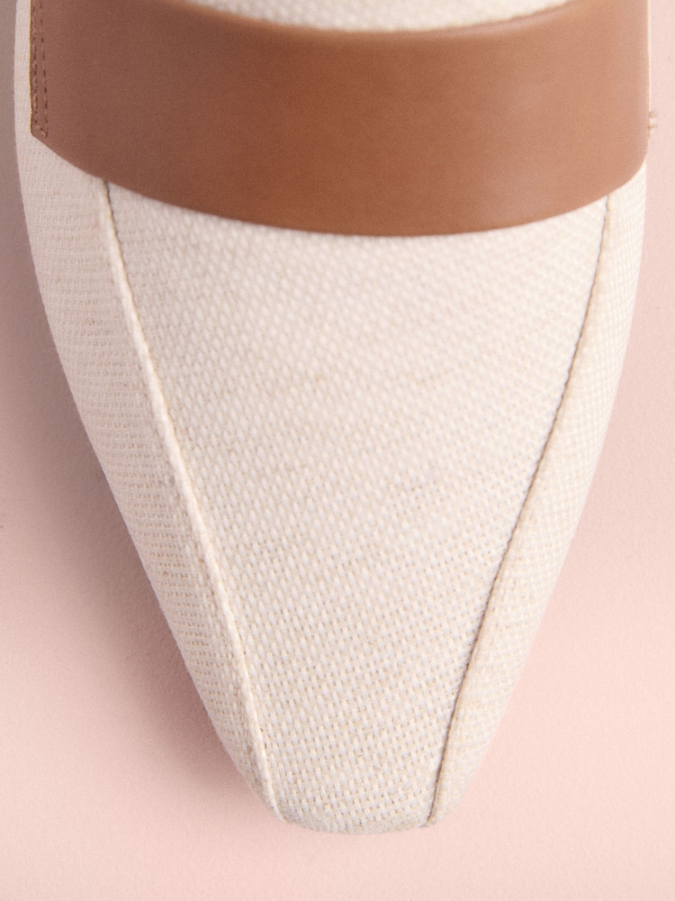 Natural Tabitha Simmons x Next Jess Square Toe Loafers - Image 10 of 10