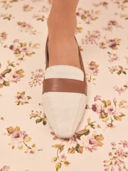 Natural Tabitha Simmons x Next Jess Square Toe Loafers - Image 3 of 10
