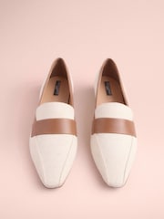 Natural Tabitha Simmons x Next Jess Square Toe Loafers - Image 4 of 10