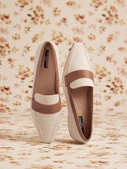 Natural Tabitha Simmons x Next Jess Square Toe Loafers - Image 6 of 10