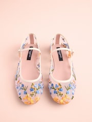 Mesh Floral Tabitha Simmons x Next Ophelia Round Toe Mesh Embroidery Mary Jane Shoes - Image 5 of 10
