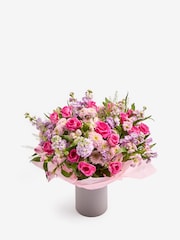 Pink Mother's Day XL Rose and Alstroemeria Fresh Flower Bouquet in Hatbox - Image 4 of 5