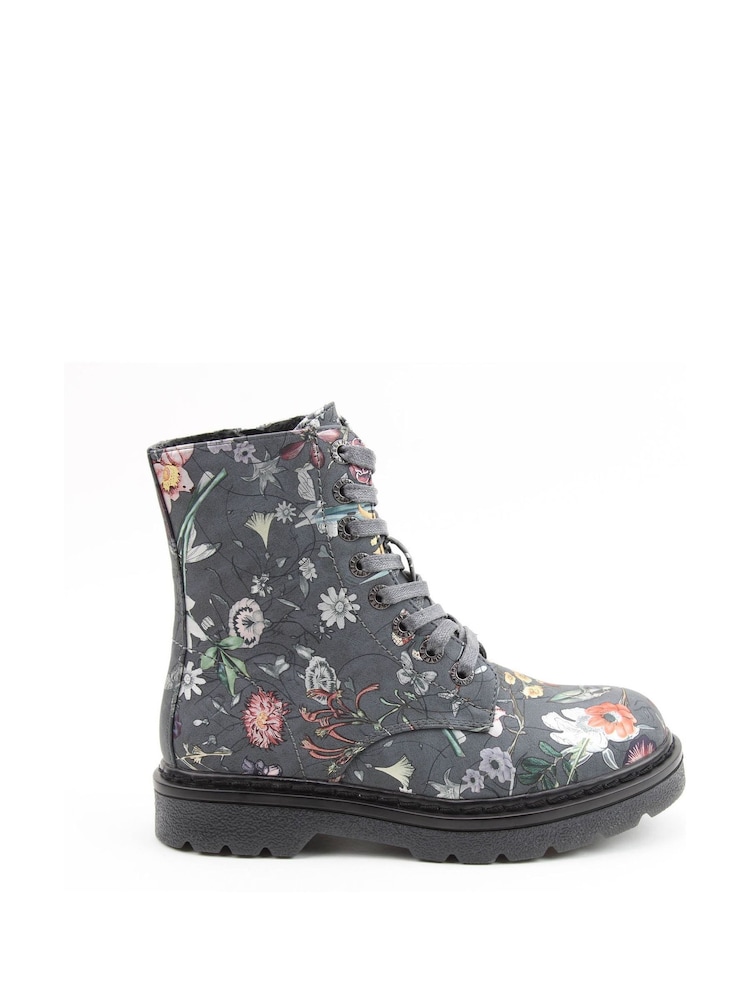 Heavenly Feet Justina2 Floral Velour Ankle Boots - Image 1 of 6