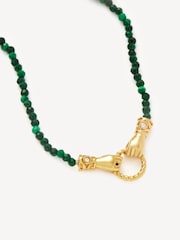 Missoma Gold (Metal) Tone Harris Reed In Good Hands Mini Beaded Gemstone Necklace - Image 3 of 6