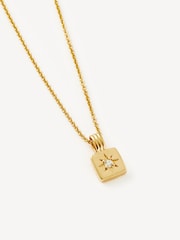 Missoma Gold (Metal) Tone Engravable Star Ridge Pendant Necklace - Image 4 of 9