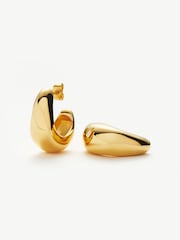 Missoma Gold Tone Dome Medium Hoop Earrings - Image 2 of 6