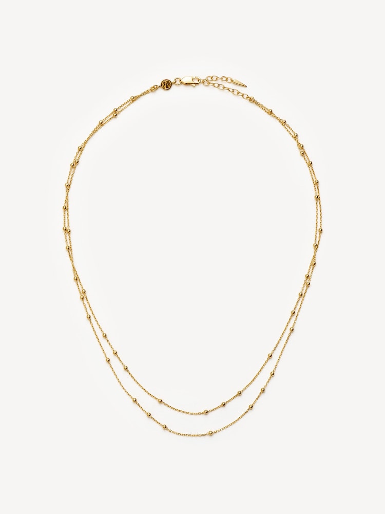 Missoma Gold Tone Double Chain Necklace - Image 1 of 7