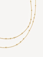Missoma Gold Tone Double Chain Necklace - Image 2 of 7