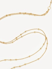 Missoma Gold Tone Double Chain Necklace - Image 4 of 7
