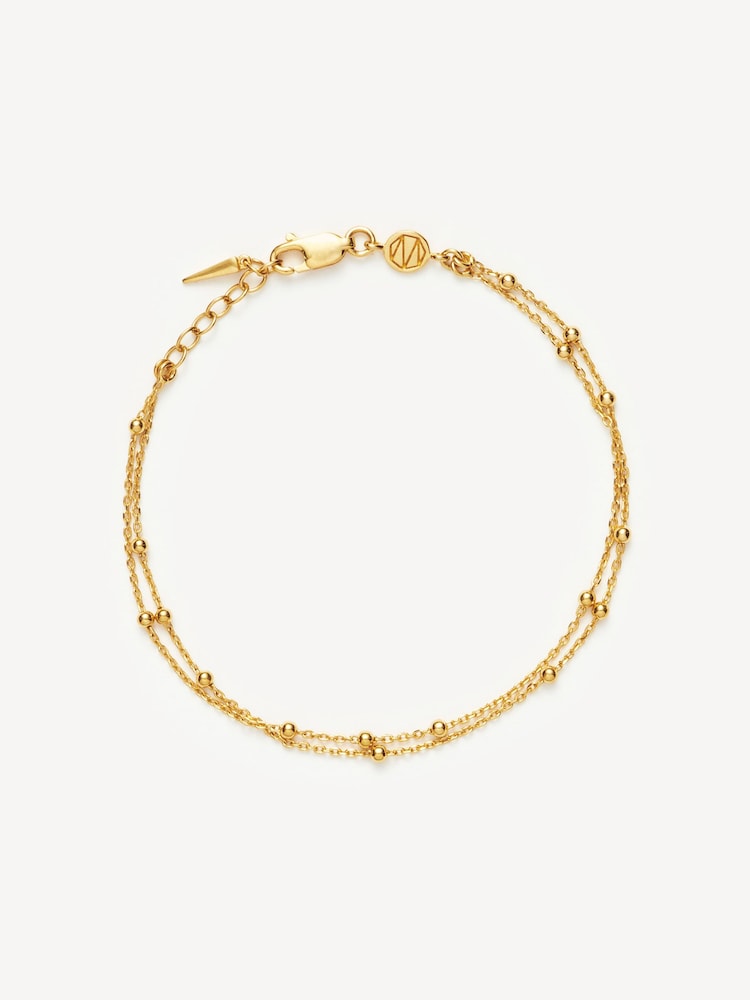 Missoma Gold Tone Double Chain Bracelet - Image 1 of 8