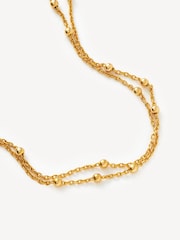 Missoma Gold Tone Double Chain Bracelet - Image 3 of 8