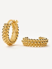 Missoma Gold Tone Baya Small Hoop Earrings - Image 2 of 6