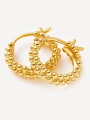 Missoma Gold Tone Baya Small Hoop Earrings - Image 3 of 6