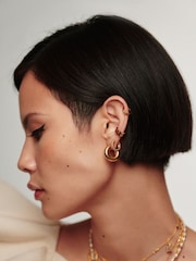 Missoma Gold Tone Baya Small Hoop Earrings - Image 4 of 6