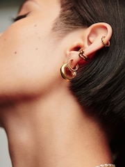 Missoma Gold Tone Baya Small Hoop Earrings - Image 5 of 6