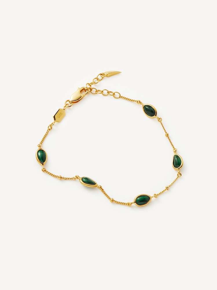 Missoma Green Malachite Stone Bracelet - Image 2 of 10