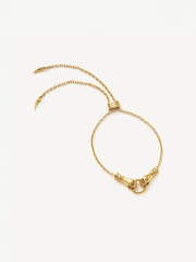 Missoma Gold (Metal) Tone Harris Reed In Good Hands Slider Bracelet - Image 2 of 6