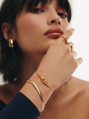 Missoma Gold (Metal) Tone Harris Reed In Good Hands Slider Bracelet - Image 4 of 6