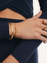 Missoma Gold (Metal) Tone Harris Reed In Good Hands Slider Bracelet - Image 5 of 6