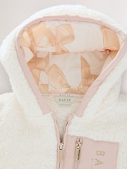 Baker by Ted Baker Zip Through Hooded Fleece Jacket - Image 8 of 13