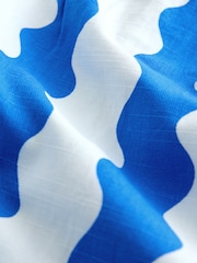Blue/White Stripes Square Neck Maxi Summer Dress - Image 3 of 3