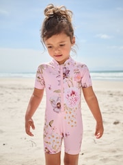 Pink Floral Sunsafe Swimsuit (3mths-10yrs) - Image 1 of 8