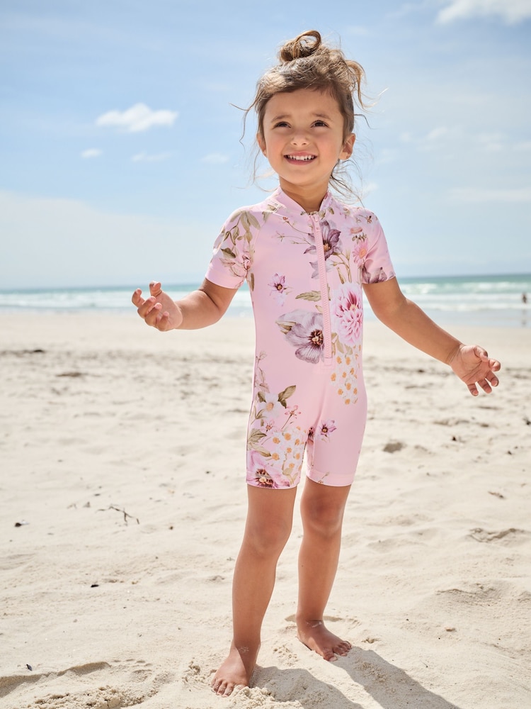 Pink Floral Sunsafe Swimsuit (3mths-10yrs) - Image 2 of 8