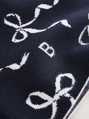 Baker by Ted Baker Navy 2 Piece Bow Knitted Cardigan & Skirt Set - Image 13 of 15
