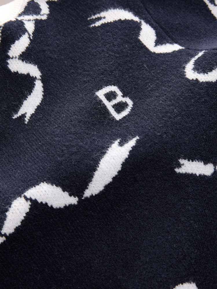 Baker by Ted Baker Navy 2 Piece Bow Knitted Cardigan & Skirt Set - Image 15 of 15