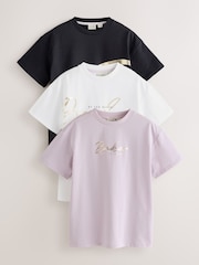 Baker By Ted Baker 3 Pack Oversized Graphic Print T-Shirts - Image 1 of 9