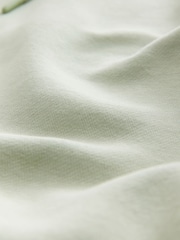 Sage Green Cotton-Rich Jersey Zip Up Hoodie - Image 7 of 8