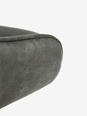 Grey Hamilton Black Leg Swivel Monza Faux Leather Dining Chairs - Image 7 of 8