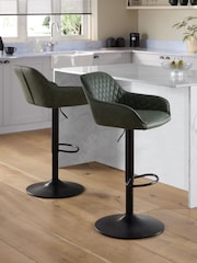 Green Hamilton Quilted Kitchen Bar Stool - Image 1 of 1